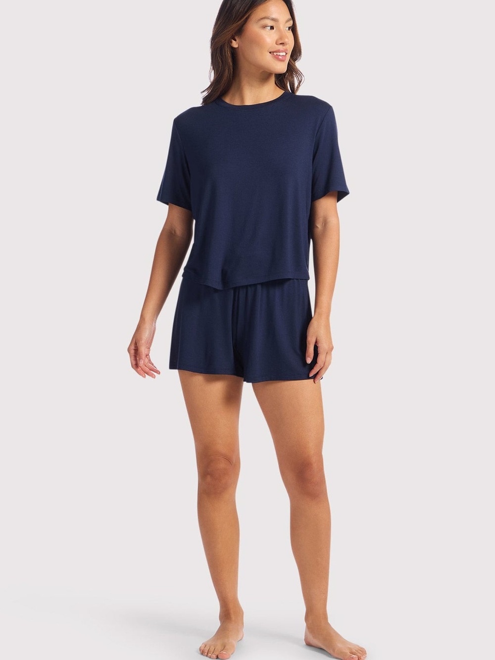 nuuds Navy Short Sleeve Lounge & Short Set